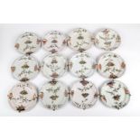 Twelve majolica plates. ANTONIBON. 18th century