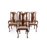 Eight mahogany chairs. Early 19th century