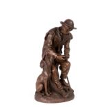 A. J. GUILLOT. Bronze sculpture. Signed