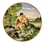 Ceramic painted plate. Marked ERNESTO CONTI