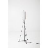 STILNOVO (Attr.). Iron and plexiglass floor lamp. '50s