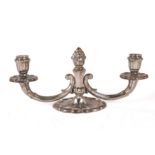 Candelabra in embossed 800 silver, gr. 330 ca.