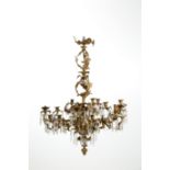 Twenty lights gilded bronze chandelier. Late 18th c.