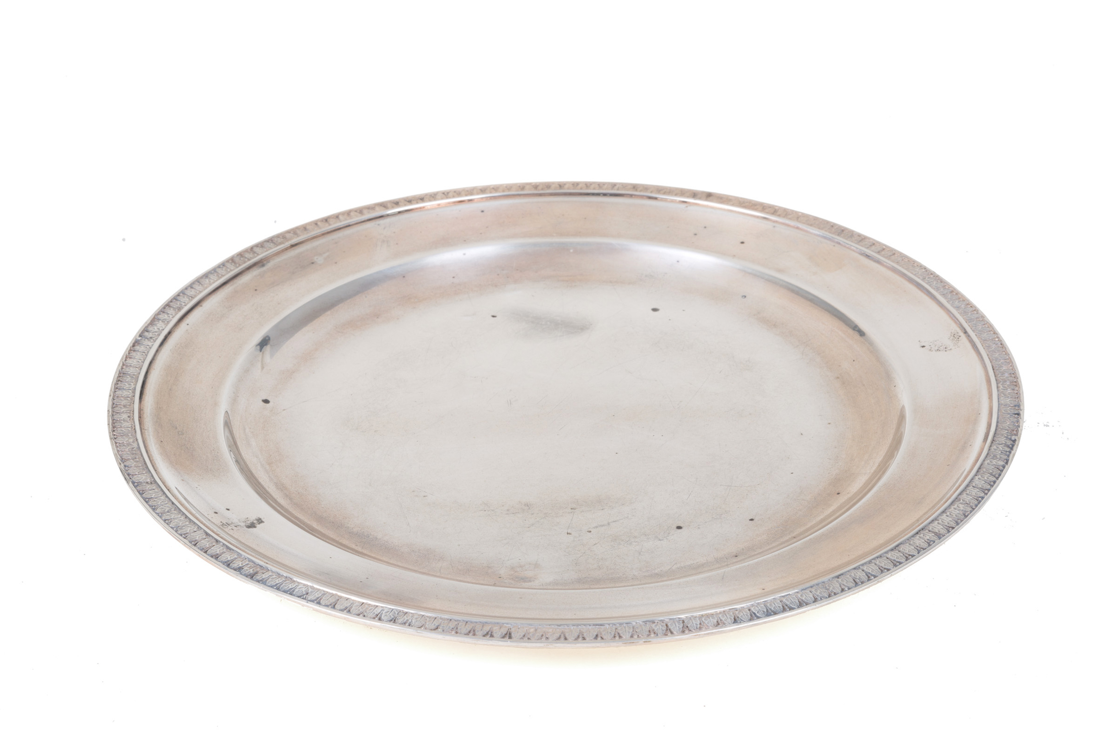 800 silver serving plate. GABRIELLI, Milan