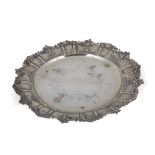 Silver plate, gr. 955 ca. Milan. 20th century