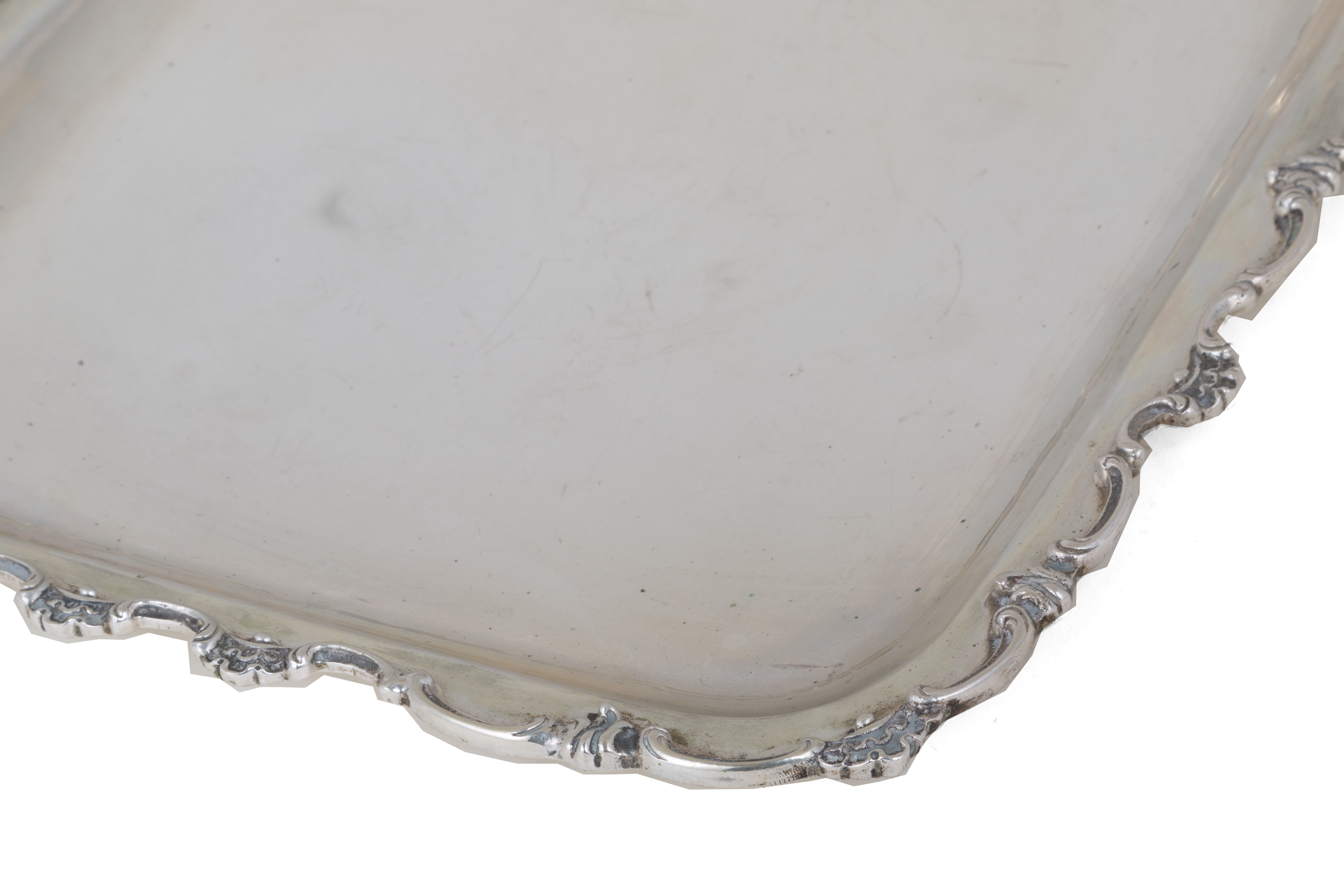 800 silver rectangular tray, gr. 945 ca. DABBENE - Image 2 of 4