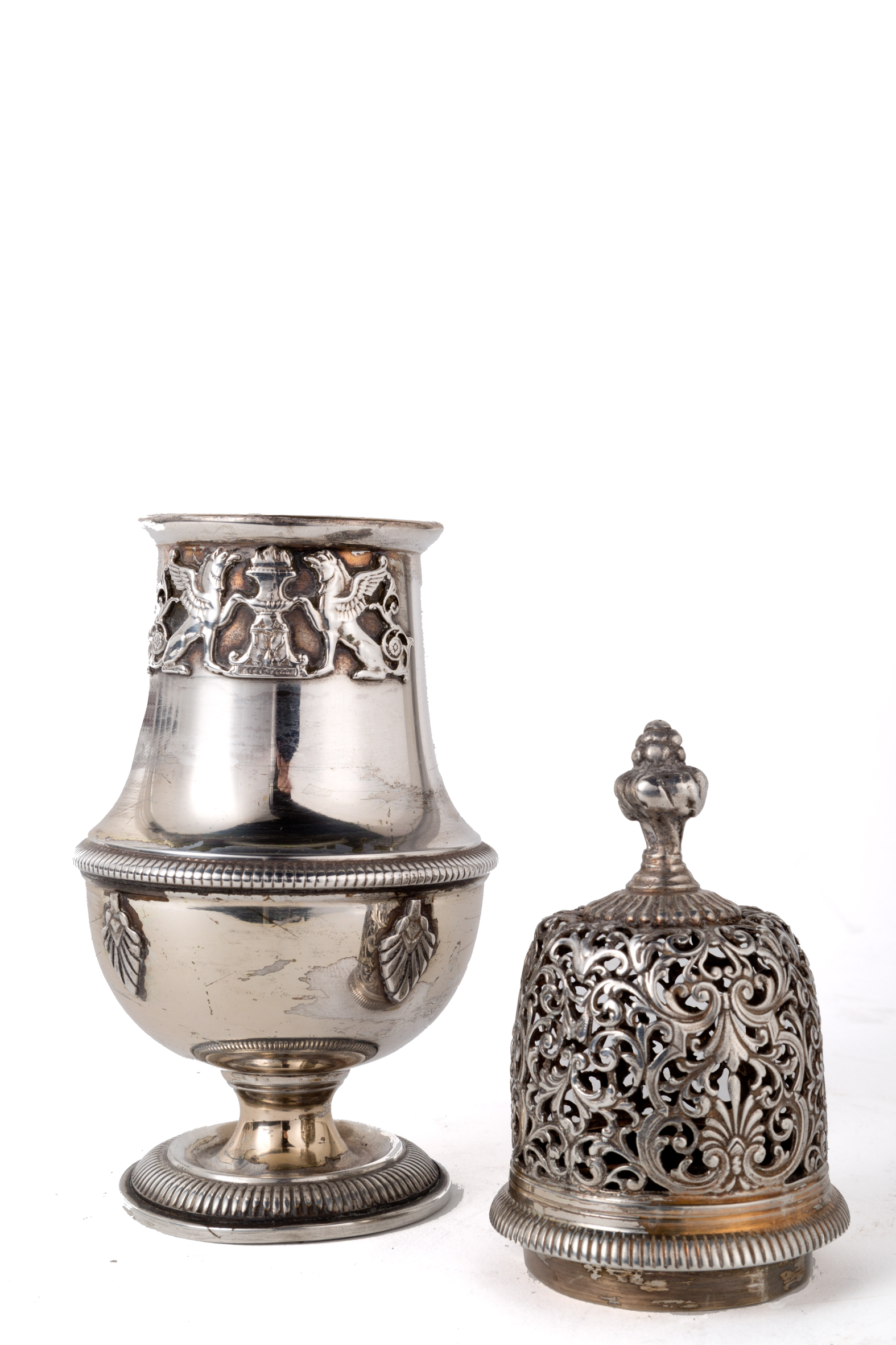 Silver incense burner, gr. 220 ca. 20th century - Image 2 of 3
