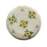 Maiolica stand with floral decoration. Savona