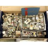 LARGE BOX OF CIGARETTE,TEA AND OTHER TRADE CARDS,