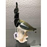 KARL HEINS CRESTED BIRD FIGURE GROUP 19CM H APPROX