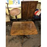 EARLY 19TH CENTURY OAK SQUARE TILT TOP TABLE,