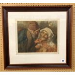 20TH C CONTINENTAL-WATERCOLOUR PEASANT FOLK F/G 31CMX25