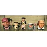 SELECTION OF CHARACTER JUGS INCLUDING SYLVAC KING NEPTUNE, WILLIAM SHAKESPEARE, KIRKHAM MR PICKWICK,