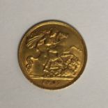 EDWARD VII 1907 GOLD HALF SOVEREIGN4.