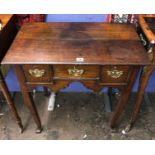 GEORGE II OAK LOWBOY/SIDE TABLE 69CM W X 69CM H X 38CM D APPROX