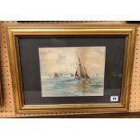 WATERCOLOUR- SAILING BOATS MONOGRAMMED E.C AND DATED 1901-F/G 24.