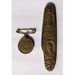 UNION OF SOUTH AFRICA 1910 OPENING OF FEDERAL PARLIAMENT MEDALLION AND SOUTH AFRICAN POCKET KNIFE-