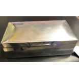 BIRMINGHAM SILVER RECTANGULAR TABLE CIGARETTE BOX 470.2g APPROX 16.