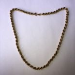 9CT GOLD DOUBLE TWIST LINK CHAIN 12.