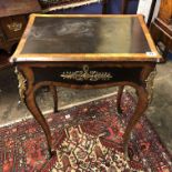 FRENCH LOUIS XV STYLE KINGWOOD AND GILT METAL MOUNTED DRESSING TABLE WITH HINGED TOP REVEALING