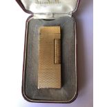 CASED DUNHILL ROLLAGAS GOLD PLATED CIGARETTE LIGHTER