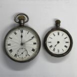 TWO SILVER POCKET WATCHES 4.