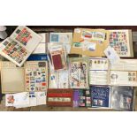 BOX OF MISCELLANEOUS PHILATELY,