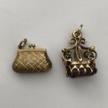 TWO 9ct GOLD NOVELTY CHARMS