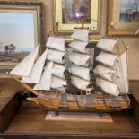 WOODEN SCALE MODEL OF HMS VICTORY 78CM W