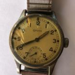 VINTAGE GRANA MILITARY ISSUE STAINLESS STEEL WRIST WATCH -WWW M5855A.T.