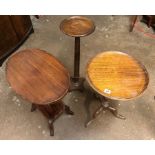 MAHOGANY FLUTED COLUMN CANDLESTAND,