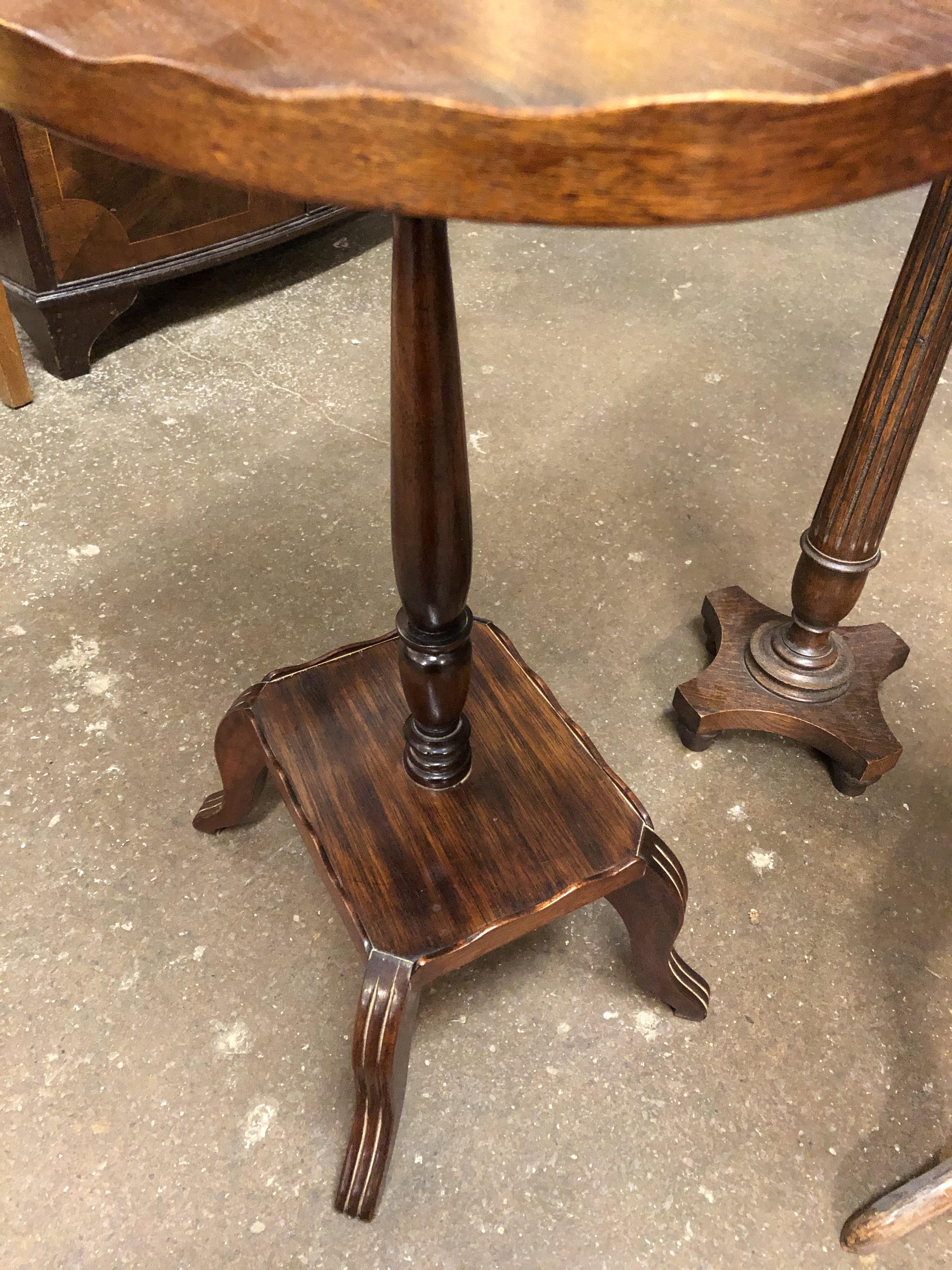 MAHOGANY FLUTED COLUMN CANDLESTAND, - Image 2 of 7