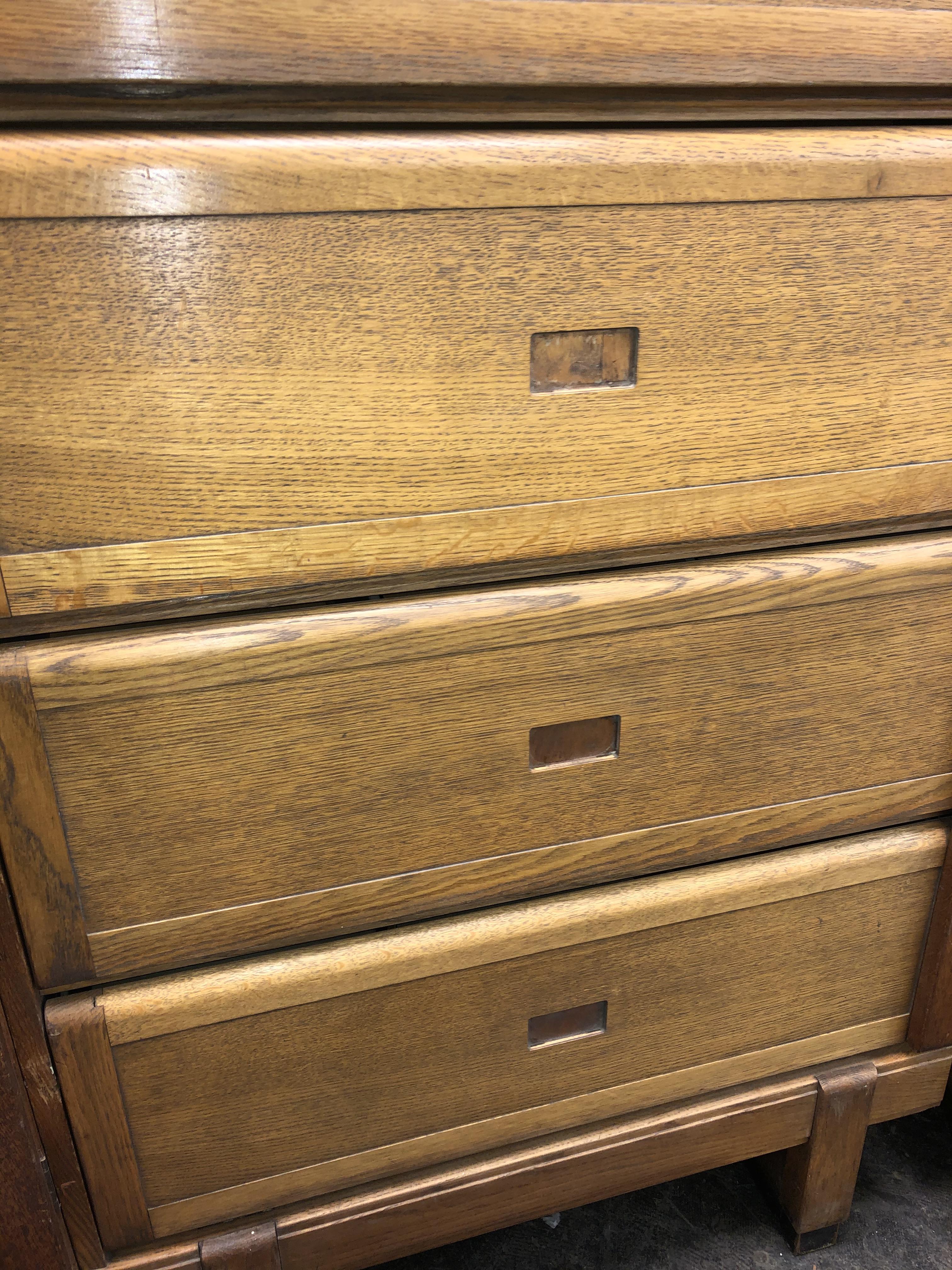 HMSO MID 20TH CENTURY OAK OFFICE STAVERTON CABINET 92CM W X 186CM H X 38CM D APPROX - Image 3 of 6