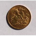 EDWARD VII 1907 GOLD HALF SOVEREIGN 4.