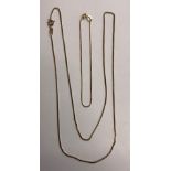 9CT GOLD TRACE CHAIN NECKLACE 60CM AND 9CT GOLD TRACE CHAIN BRACELET 19CM 4.
