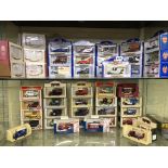 SELECTION OF DIECAST METAL CARS - OXFORD SERIES, MAINLY VINTAGE WAGONS AND COACHES,