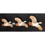 BESWICK 1188 PARTRIDGE GRADUATED WALL PLAQUES