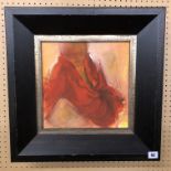 PAINTING OF A "LADY IN RED (2)" BY DEANA NASTIC 29CM X 29CM