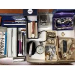 MISCELLANEOUS TRAY OF VARIOUS WRIST WATCHES, SERVICES STOPWATCH,