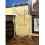 VINTAGE 1950S THREE BASKET VEGETABLE STAND