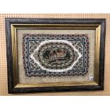 FRAMED 18TH CENTURY TURKISH EMBROIDERY 67CM X 46CM APPROX