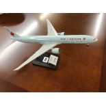 PRESENTATION MODEL OF THE AIR CANADA JUMBO JET TO COMMEMORATE ONE MILLION AIRMILES