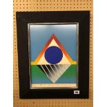 JAPANESE GEOMETRIC PRINT BY RIYOSHI 1/15 26CM X 35CM APPROX