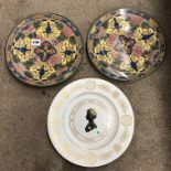 PAIR OF ROYAL DOULTON SERIES WARE PLATES,