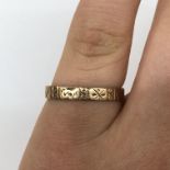 9CT ROSE GOLD BAND SIZE M 1.