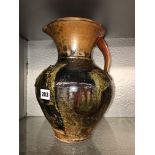 STUDIO POTTERY MOTTLE GLAZED PITCHER JUG