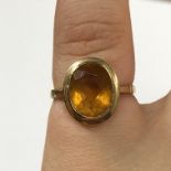 9CT GOLD CITRINE RING 2.