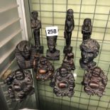 SELECTION OF RESIN SEATED HOTI ROMAN BUSTS,