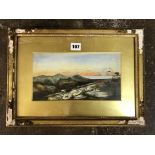 WATERCOLOUR OF A MARSH LANDSCAPE SIGNED G.
