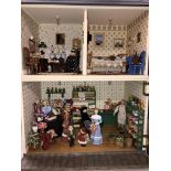 SCALE DOLL'S HOUSE MODEL ENTTLED JENNY'S OF THE GROCERY AND FLORIST SHOP,